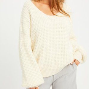 Sweet Cream Soft V-Neck Sweater